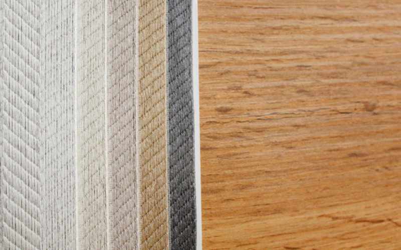  A comparison of textured fabric and wood grain.