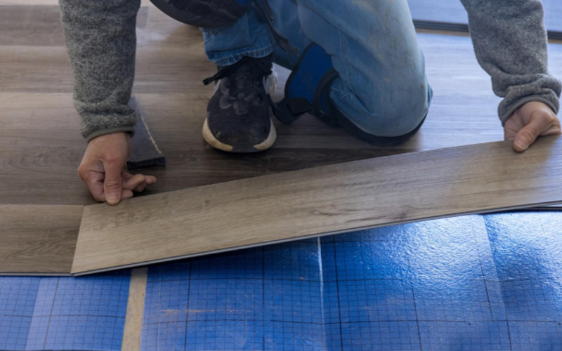 DIY flooring project with luxury vinyl plank flooring