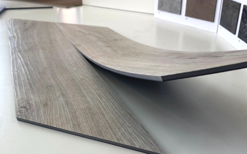 Simple installation of wood look loose lay vinyl flooring, just place and lay on a flat surface.