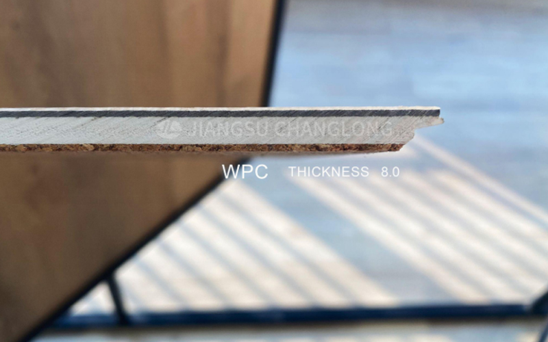 8mm WPC flooring with cork back layer