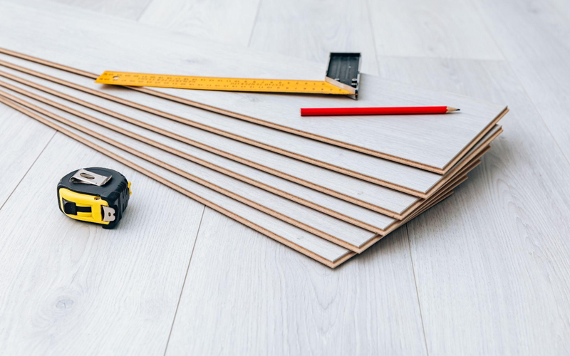 Flooring and some installation tools.