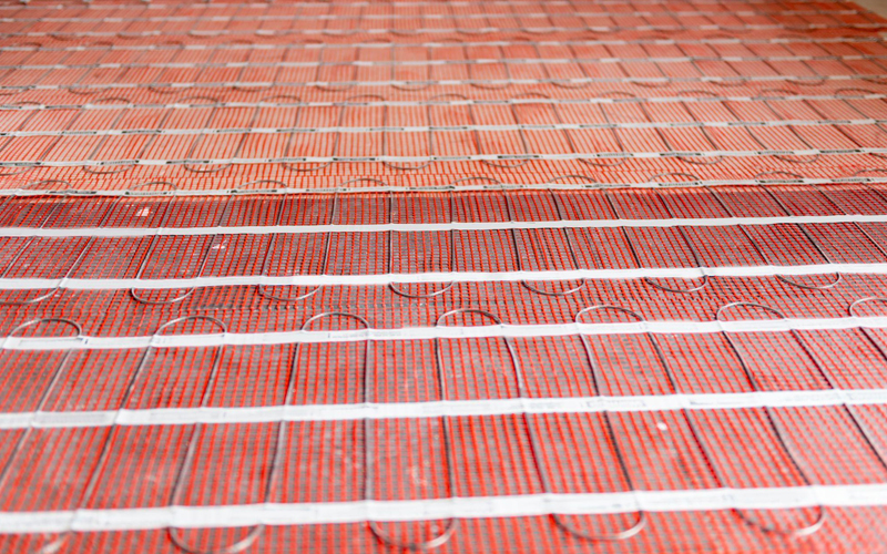 Process of installation of electric underfloor heating systems